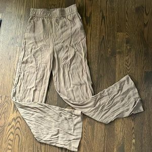Full length gaucho elastic waist pants NWT